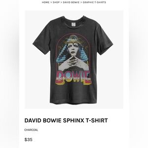 Bowie band T-shirt - size small. NWOT